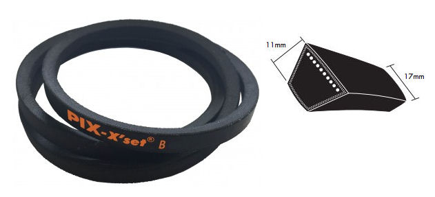 B309 PIX B Section V Belt, 17mm Top Width, 11mm Thickness, 7850mm Inside Length image 2