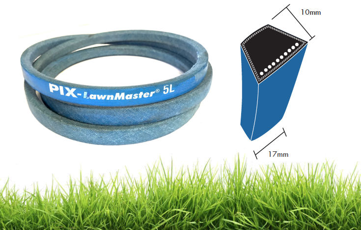 5L240K PIX Lawn Master 17x10mm Blue Dry Cover Kevlar Wrapped V-Belt image 2