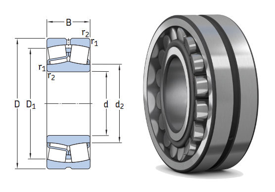 22317EJA/VA405 SKF Spherical Roller Bearing for Vibratory Applications Cylindrical Bore 85x180x60mm image 2