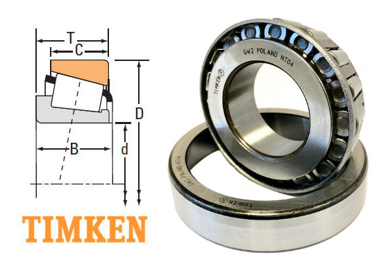 07100S//07210X Tapered Roller Bearing Cone and Cup Set 1/" Bore 2/" O.D.