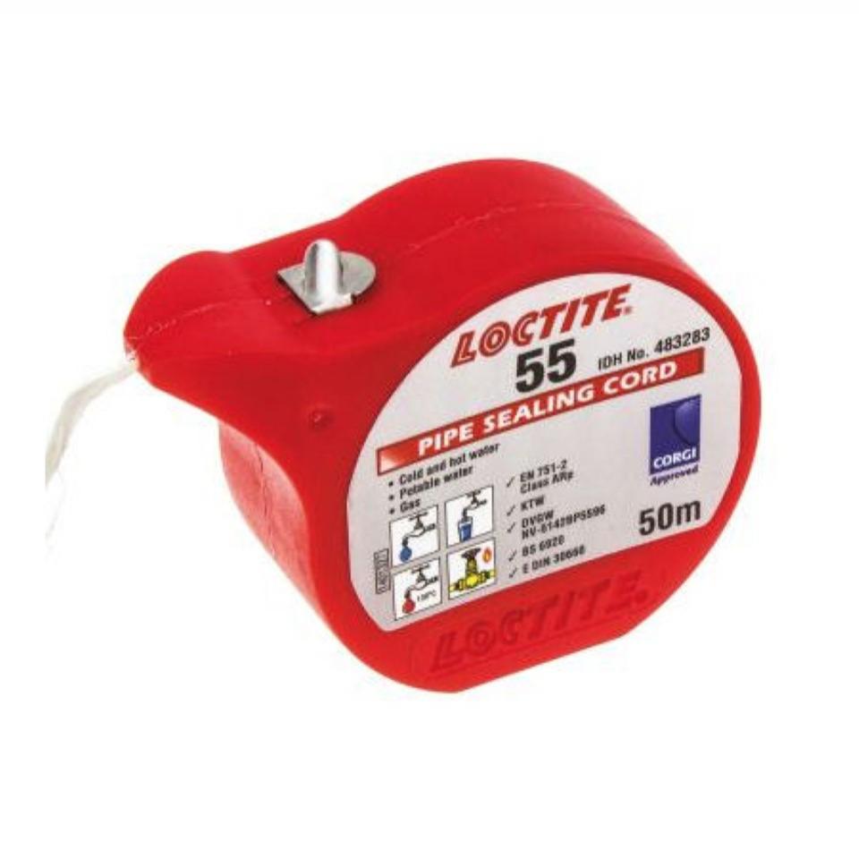 Loctite 55 Pipe Thread Sealing Cord - Immediate Full Pressure Sealing 50m