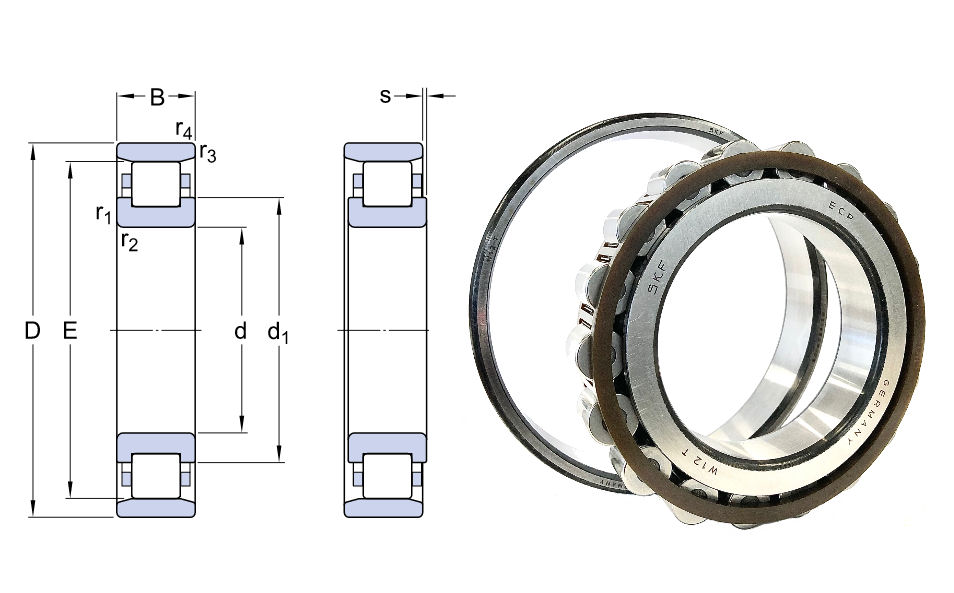 N205ECP SKF Single Row Cylindrical Roller Bearing 25x52x15mm image 2