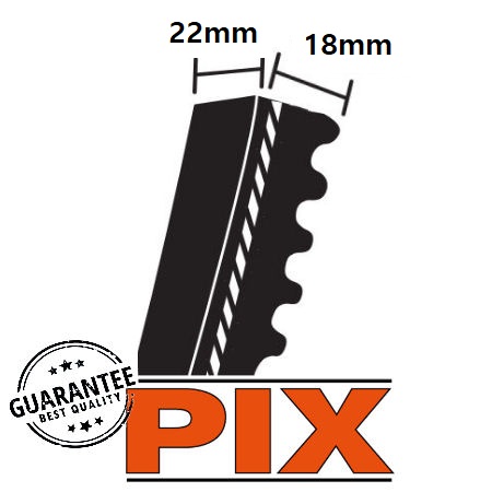 PIX XPC Section Cogged Belts 22x18mm photo