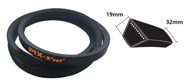 D105 PIX D Section V Belt, 32mm Top Width, 19mm Thickness, Inside length 2667mm image 2
