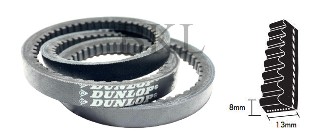 AX22 Dunlop AX Section V Belt, 13mm Top Width, 8mm Thickness, 559mm Inside Length image 2