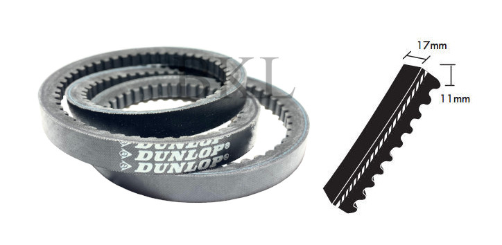 BX44 Dunlop AX Section V Belt, 17mm Top Width, 11mm Thickness, 1118mm Inside Length image 2