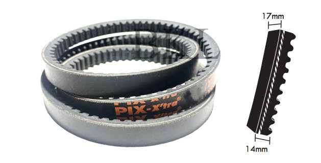 XPB2280 PIX Cogged Wedge Belt, 17mm Top Width, 14mm Thickness, Inside Length 2220mm image 2