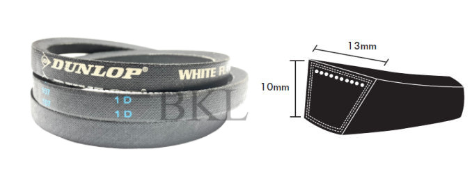 SPA1232 Dunlop White SPA Section V Belt, 13mm Top Width, 10mm Thickness, 1232mm Pitch Length image 2