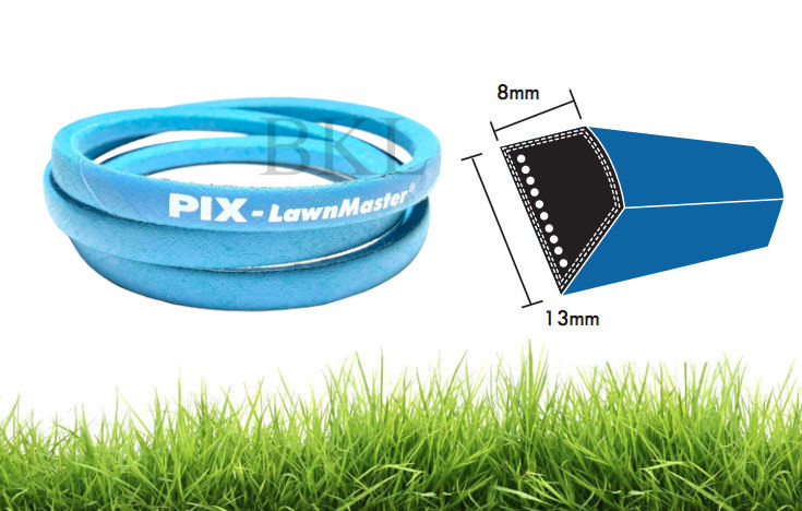 4L215K PIX Lawn Master 13x8mm Blue Dry Cover Kevlar Wrapped V-Belt image 2